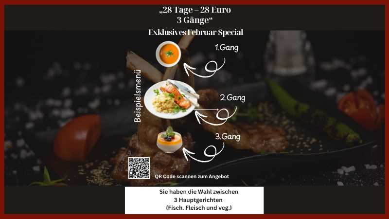 28 Tage - 28 € - 3 Gänge